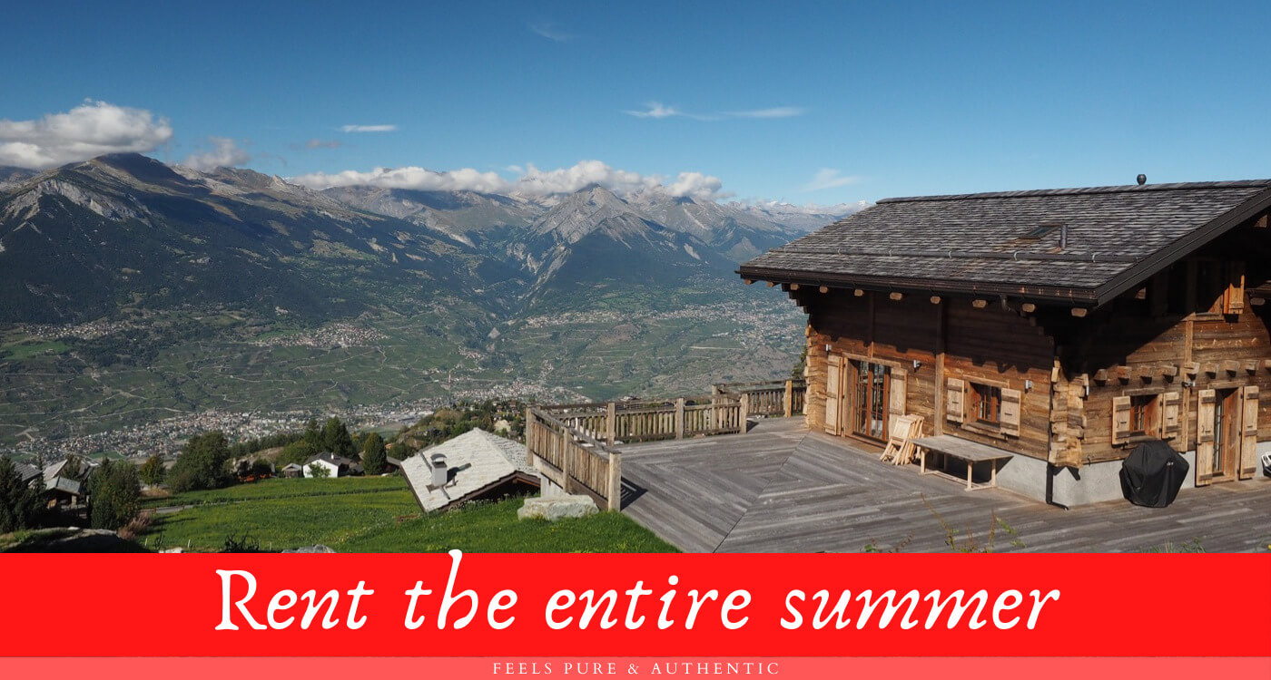 Rent the entire summer chalet altitude 1600 in nendaz